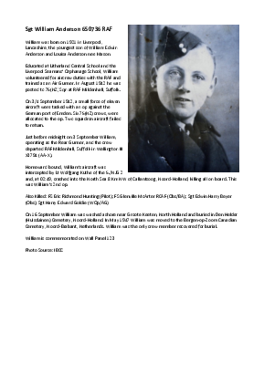 A preview of a PDF biography for Anderson, William